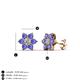 3 - Amora Lab Grown Diamond and Tanzanite Flower Earrings 