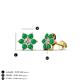 3 - Amora Lab Grown Diamond and Emerald Flower Earrings 