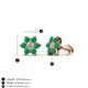 3 - Amora Lab Grown Diamond and Emerald Flower Earrings 
