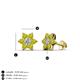 3 - Amora Yellow and White Yellow Diamond Flower Earrings 