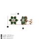 3 - Amora Lab Grown Diamond and Lab Created Alexandrite Flower Earrings 
