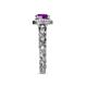 6 - Riona Signature Amethyst and Diamond Halo Engagement Ring 