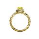 5 - Riona Signature Yellow and White Diamond Halo Engagement Ring 