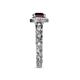 6 - Riona Signature Red Garnet and Diamond Halo Engagement Ring 