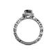 5 - Riona Signature Black and White Diamond Halo Engagement Ring 