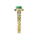 6 - Riona Signature Emerald and Diamond Halo Engagement Ring 
