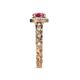 6 - Riona Signature Pink Tourmaline and Diamond Halo Engagement Ring 