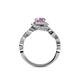 5 - Hana Signature Pink Sapphire and Diamond Halo Engagement Ring 