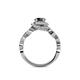 5 - Hana Signature Black and White Diamond Halo Engagement Ring 