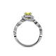 5 - Hana Signature Yellow and White Diamond Halo Engagement Ring 
