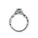 5 - Hana Signature Diamond and Lab Created Alexandrite Halo Engagement Ring 