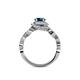 5 - Hana Signature Blue and White Diamond Halo Engagement Ring 