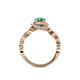 5 - Hana Signature Emerald and Diamond Halo Engagement Ring 