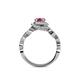 5 - Hana Signature Pink Tourmaline and Diamond Halo Engagement Ring 
