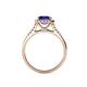 5 - Elizabeth Tanzanite and Diamond Halo Engagement Ring 