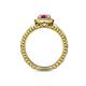 5 - Cera Signature Pink Tourmaline and Diamond Halo Engagement Ring 