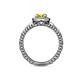 5 - Cera Signature Yellow and White Diamond Halo Engagement Ring 