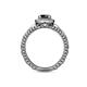 5 - Cera Signature Black and White Diamond Halo Engagement Ring 