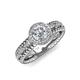 4 - Cera Signature Round Diamond Halo Engagement Ring 