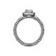 5 - Cera Signature Round Diamond Halo Engagement Ring 
