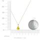 3 - Sheryl 5.00 mm Lab Created Yellow Sapphire Solitaire Pendant 