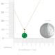 5 - Sheryl 6.00 mm Emerald Solitaire Pendant 