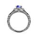 5 - Maura Signature Tanzanite and Diamond Floral Halo Engagement Ring 