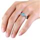 6 - Maura Signature Blue Topaz and Diamond Floral Halo Engagement Ring 