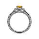 5 - Maura Signature Citrine and Diamond Floral Halo Engagement Ring 