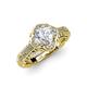 4 - Maura Signature Diamond Floral Halo Engagement Ring 