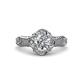 3 - Maura Signature Round Diamond Floral Halo Engagement Ring 