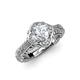 4 - Maura Signature Round Diamond Floral Halo Engagement Ring 