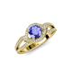 4 - Liora Signature Tanzanite and Diamond Eye Halo Engagement Ring 