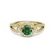 3 - Liora Signature Diamond and Lab Created Alexandrite Eye Halo Engagement Ring 