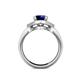 5 - Liora Signature Blue Sapphire and Diamond Eye Halo Engagement Ring 
