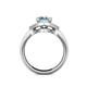 5 - Liora Signature Aquamarine and Diamond Eye Halo Engagement Ring 
