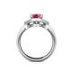 5 - Liora Signature Pink Tourmaline and Diamond Eye Halo Engagement Ring 