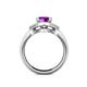 5 - Liora Signature Amethyst and Diamond Eye Halo Engagement Ring 