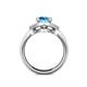 5 - Liora Signature Blue Topaz and Diamond Eye Halo Engagement Ring 
