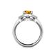 5 - Liora Signature Citrine and Diamond Eye Halo Engagement Ring 