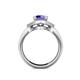 5 - Liora Signature Iolite and Diamond Eye Halo Engagement Ring 