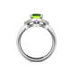 5 - Liora Signature Peridot and Diamond Eye Halo Engagement Ring 