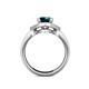 5 - Liora Signature London Blue Topaz and Diamond Eye Halo Engagement Ring 