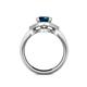 5 - Liora Signature Blue and White Diamond Eye Halo Engagement Ring 