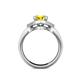 5 - Liora Signature Yellow and White Diamond Eye Halo Engagement Ring 