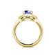 5 - Liora Signature Tanzanite and Diamond Eye Halo Engagement Ring 