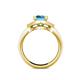 5 - Liora Signature Blue Topaz and Diamond Eye Halo Engagement Ring 