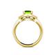 5 - Liora Signature Peridot and Diamond Eye Halo Engagement Ring 