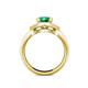 5 - Liora Signature Emerald and Diamond Eye Halo Engagement Ring 