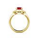 5 - Liora Signature Ruby and Diamond Eye Halo Engagement Ring 